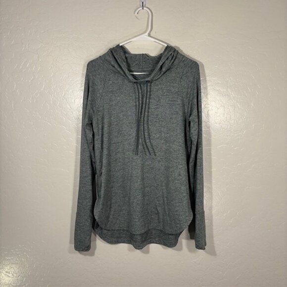 Athleta Uptempo Hoodie Womens Small Sweatshirt Pullover Heather Blue Gray - Picture 1 of 5